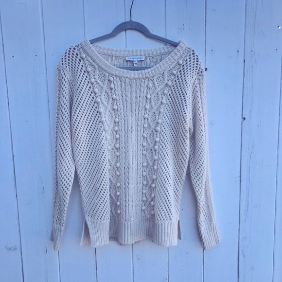 Heartloom Fisherman Knit Crewneck Sweater - Picture 1 of 7